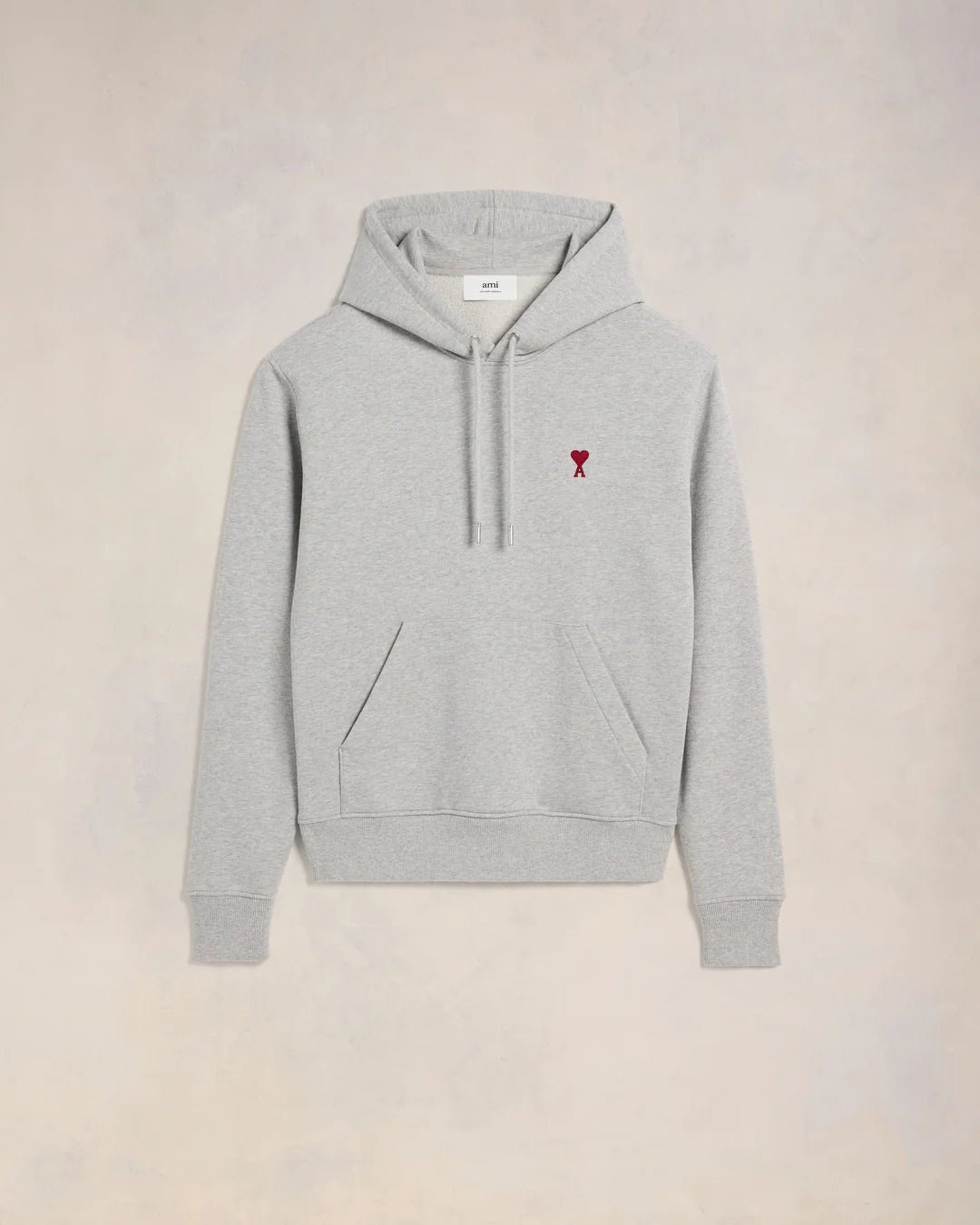 AMI PARIS - Heather Grey Red Ami De Coeur Hoodie - Kalifornia Jean Bar