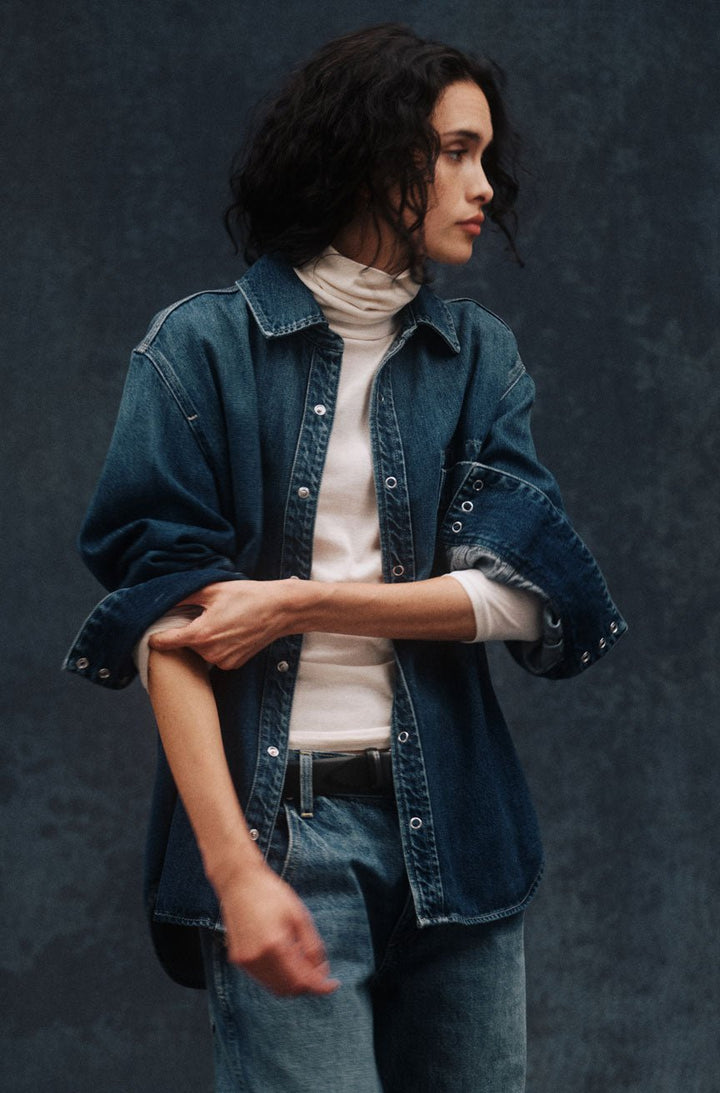 Amo - Blair Denim Shirt in Backdrop - Kalifornia Jean Bar