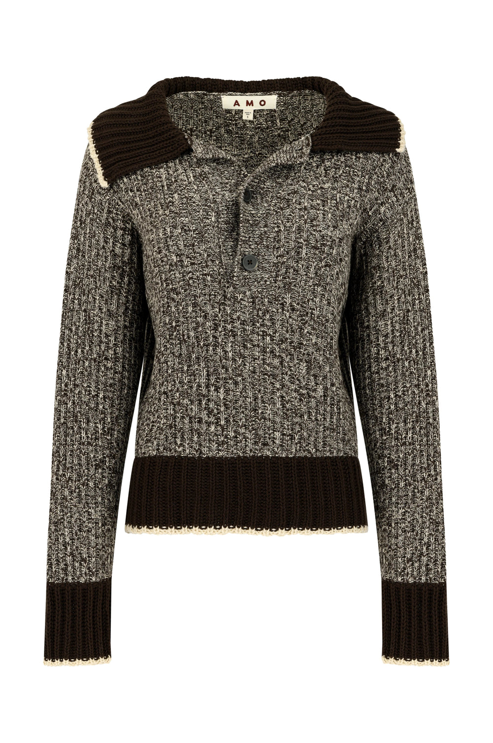 AMO - Bobbie Sweater in Mocha/Storm - Kalifornia Jean Bar