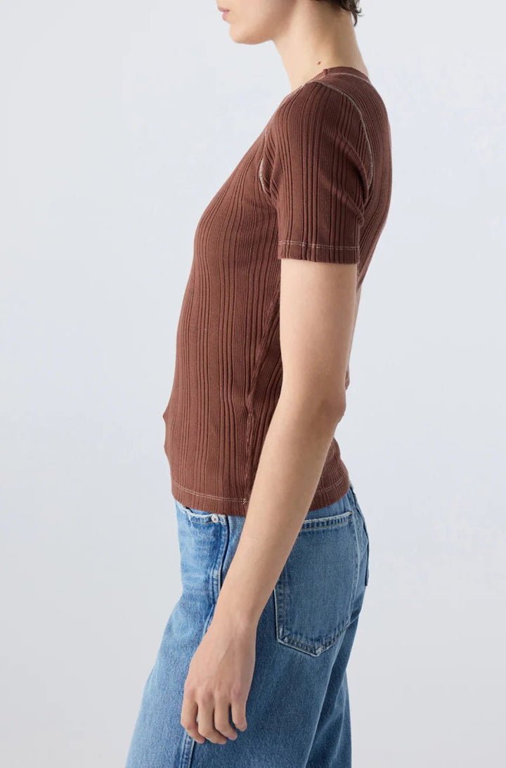 Amo - Cherish Tee in Cocoa - Kalifornia Jean Bar
