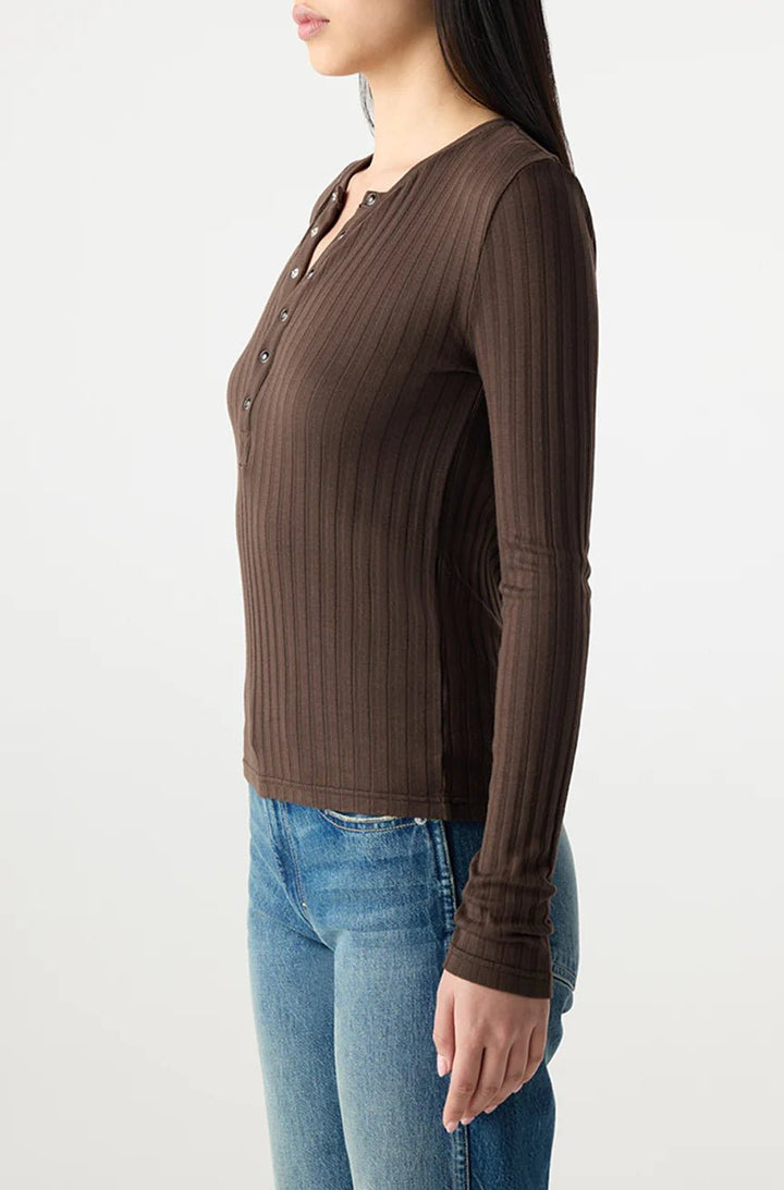 AMO - Lottie Top in Mocha - Kalifornia Jean Bar