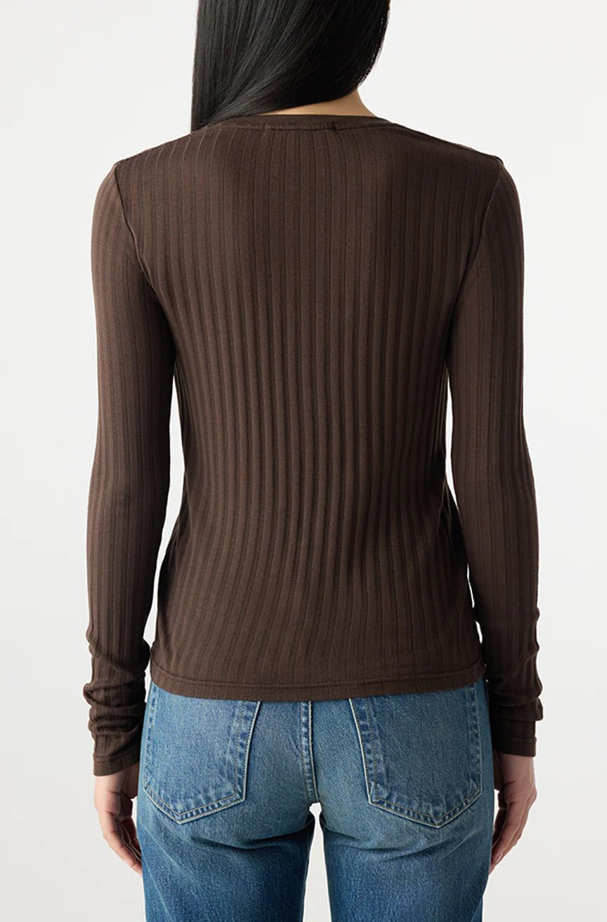 AMO - Lottie Top in Mocha - Kalifornia Jean Bar