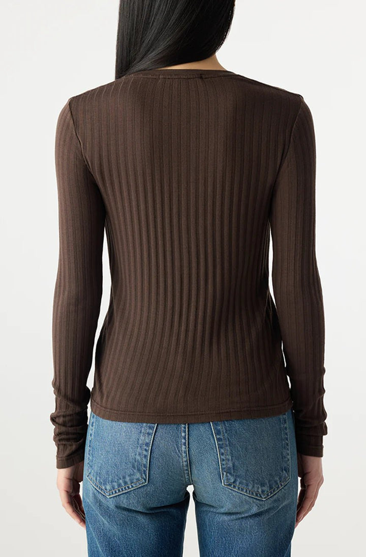 AMO - Lottie Top in Mocha - Kalifornia Jean Bar