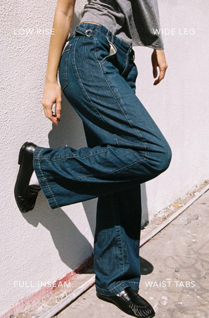 Amo - Margot Trouser in Freeze - Kalifornia Jean Bar