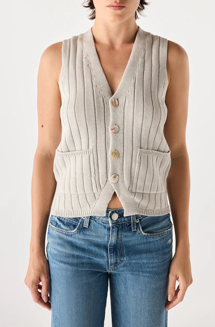 Amo - Marlowe Sweater in Saltstone - Kalifornia Jean Bar