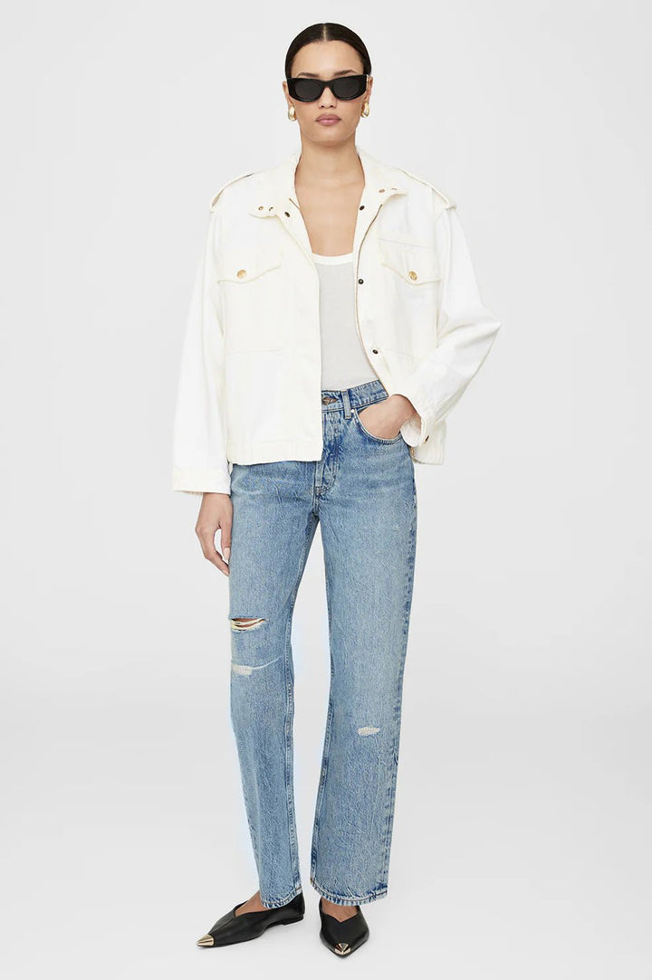 Anine Bing - Audrey Jacket in Ivory - Kalifornia Jean Bar