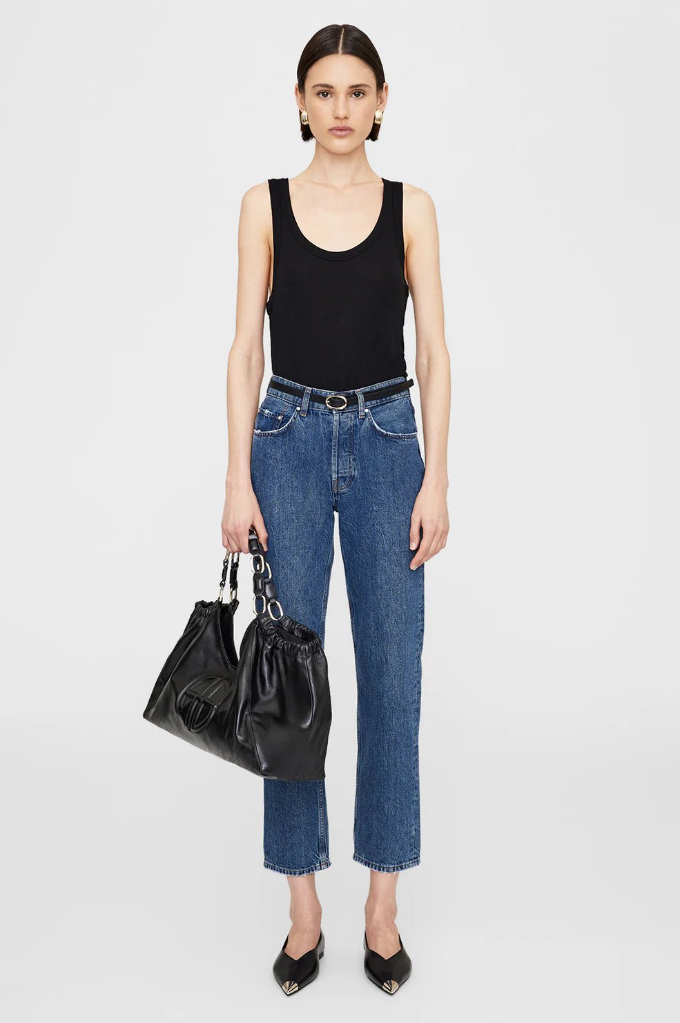 Anine Bing - Brine Cashmere Tank Black - Kalifornia Jean Bar