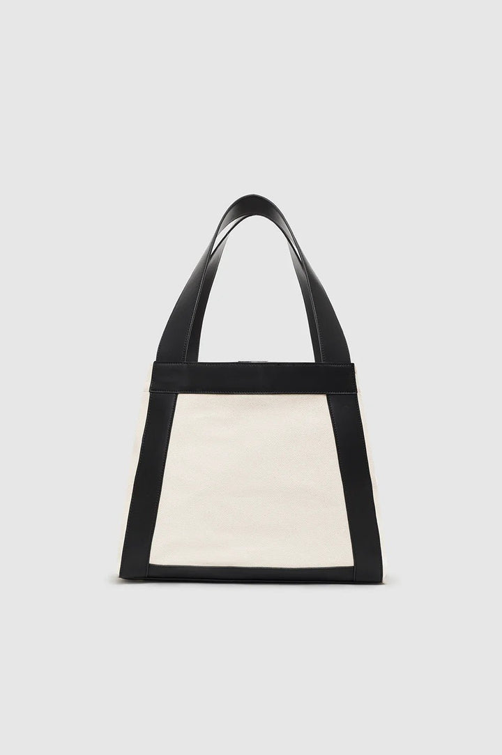 Anine Bing - Cara Tote Natural Canvas with Black - Kalifornia Jean Bar