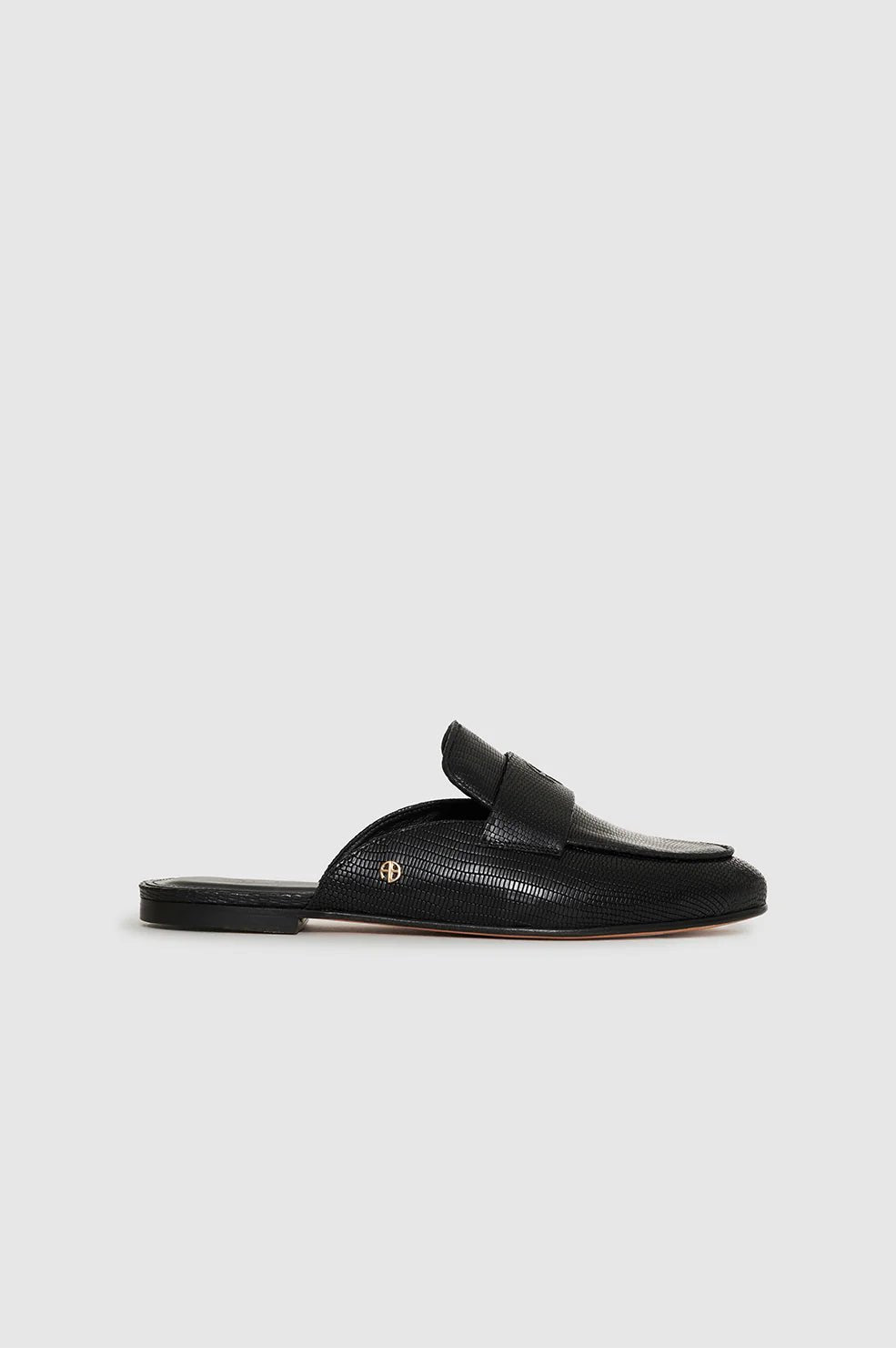 Anine Bing - Corrine Mule Mini Embossed Black - Kalifornia Jean Bar
