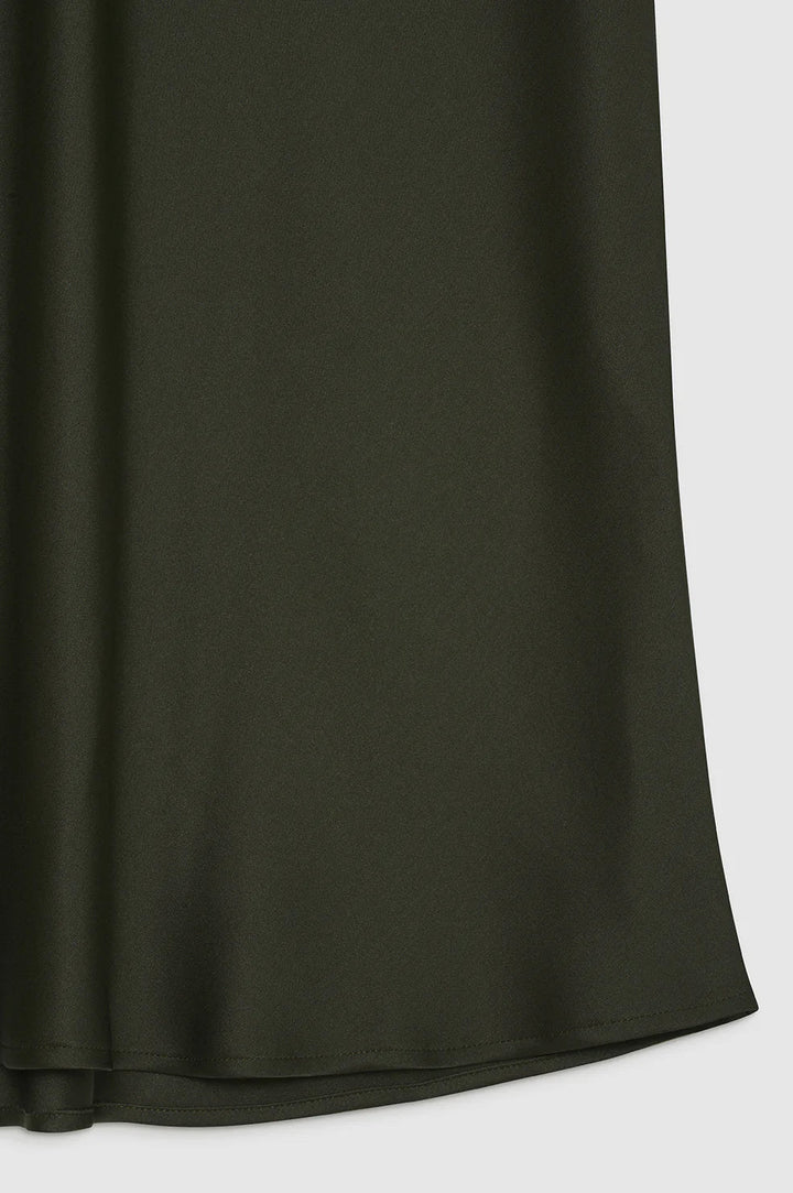 Anine Bing - Dark Olive Bar Silk Skirt - Kalifornia Jean Bar Anine Bing - Dark Olive Bar Silk Skirt