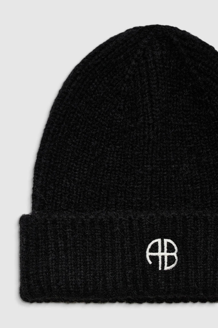 Anine Bing - Elia Beanie in Black - Kalifornia Jean Bar