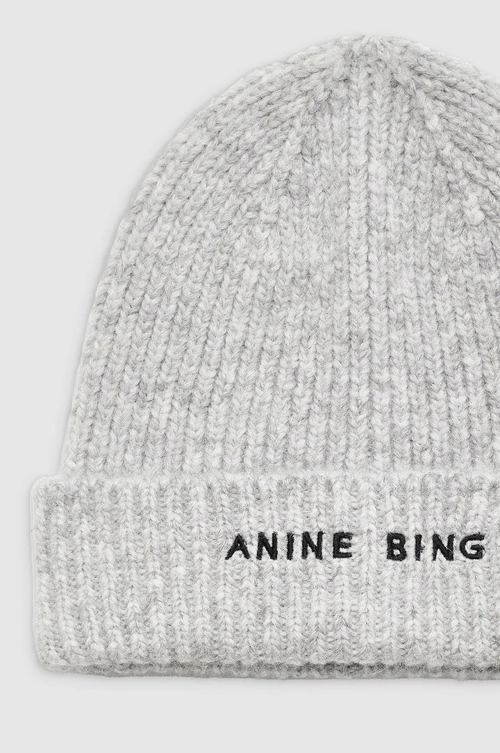 Anine Bing - Elia Beanie Light Heather Grey - Kalifornia Jean Bar