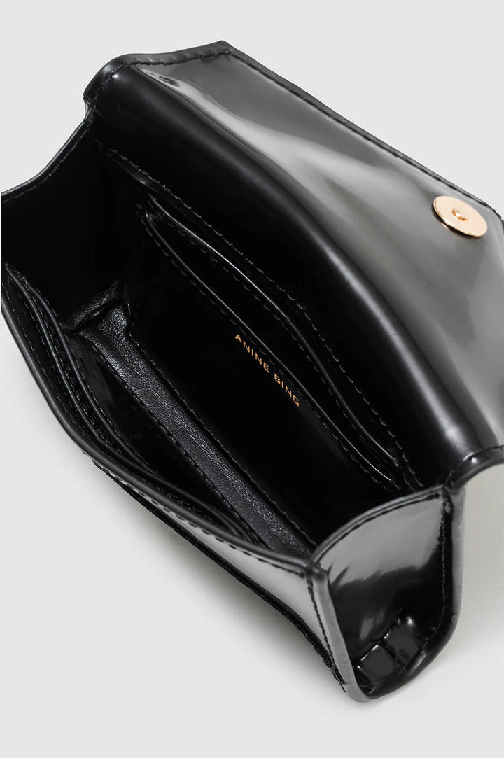 Anine Bing - Elly Wallet in High Shine Black - Kalifornia Jean Bar