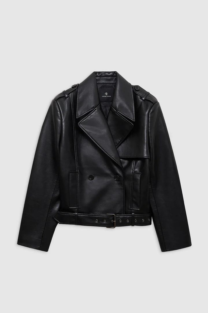 Anine Bing - Greer Jacket in Black Recycled Leather - Kalifornia Jean Bar