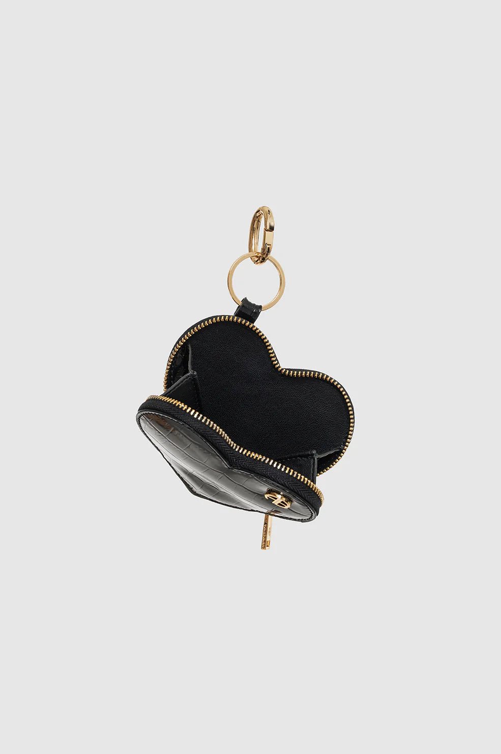 Anine Bing - Harriett Coin Purse in Black Embossed Leather - Kalifornia Jean Bar