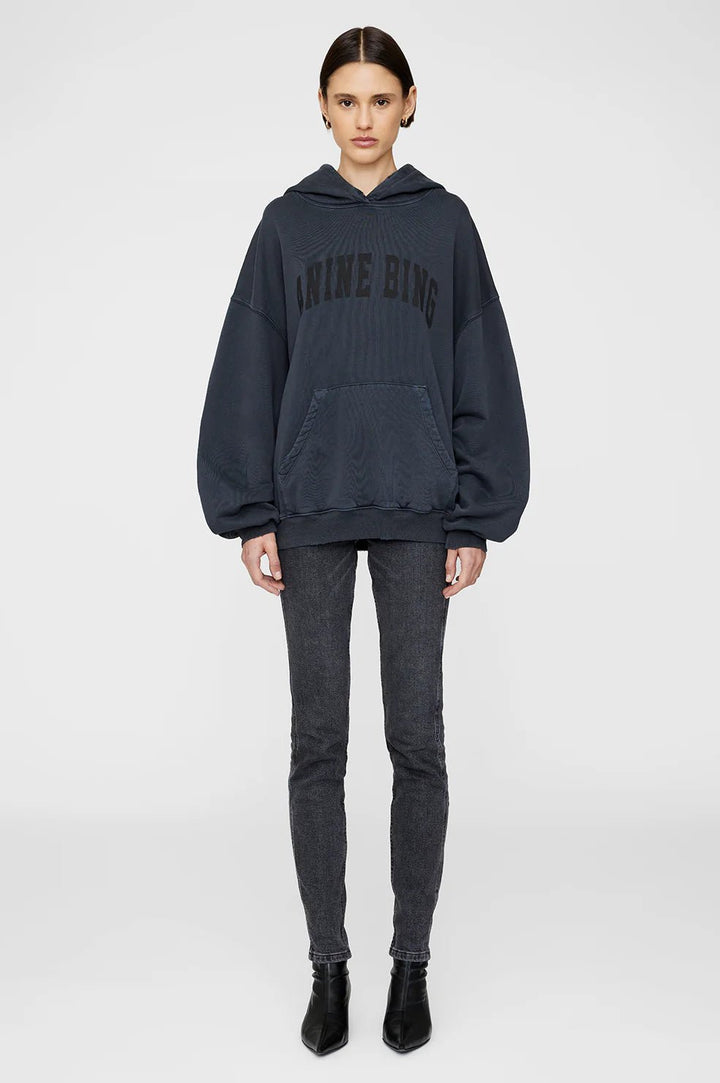 Anine Bing - Harvey Sweatshirt in Dark Washed Black - Kalifornia Jean Bar