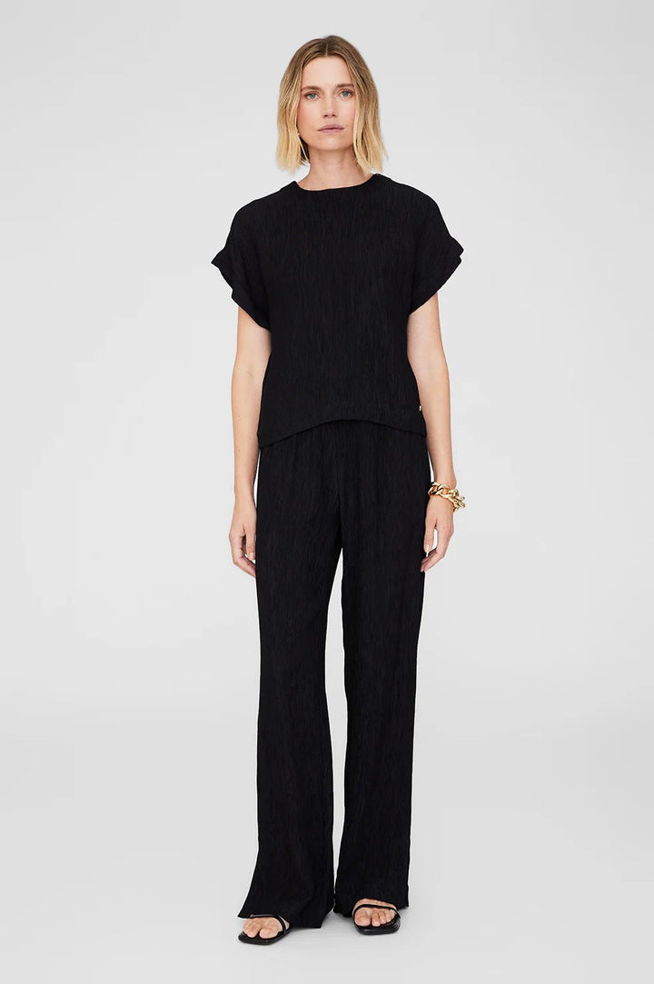Anine Bing - Hilda Flat Sandal in Black - Kalifornia Jean Bar
