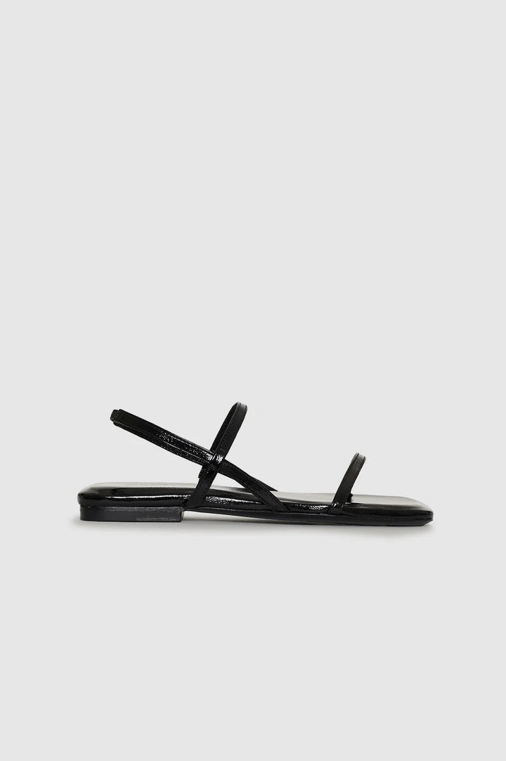 Anine Bing - Hilda Flat Sandal in Black - Kalifornia Jean Bar