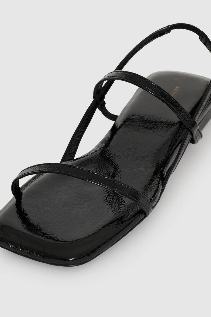 Anine Bing - Hilda Flat Sandal in Black - Kalifornia Jean Bar