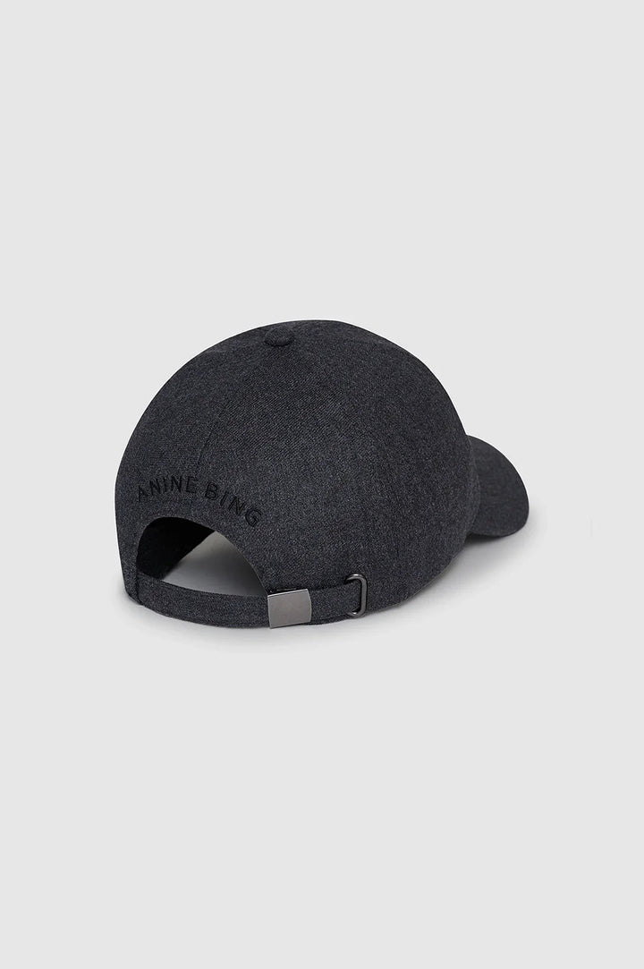 Anine Bing - Jeremy Cap Dark Heather Grey Wool - Kalifornia Jean Bar