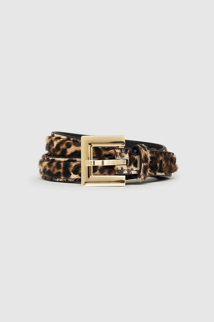 Anine Bing - Leopard Calf Hair Nicola Belt - Kalifornia Jean Bar