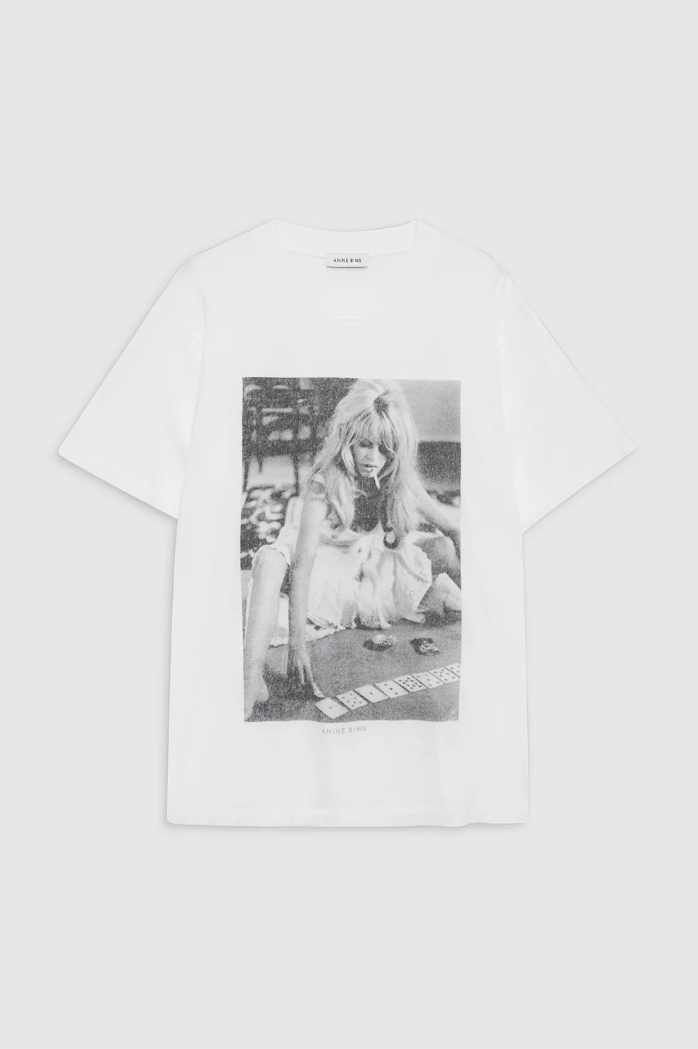 Anine Bing - Lili Brigitte Bardot Tee in Ivory - Kalifornia Jean Bar