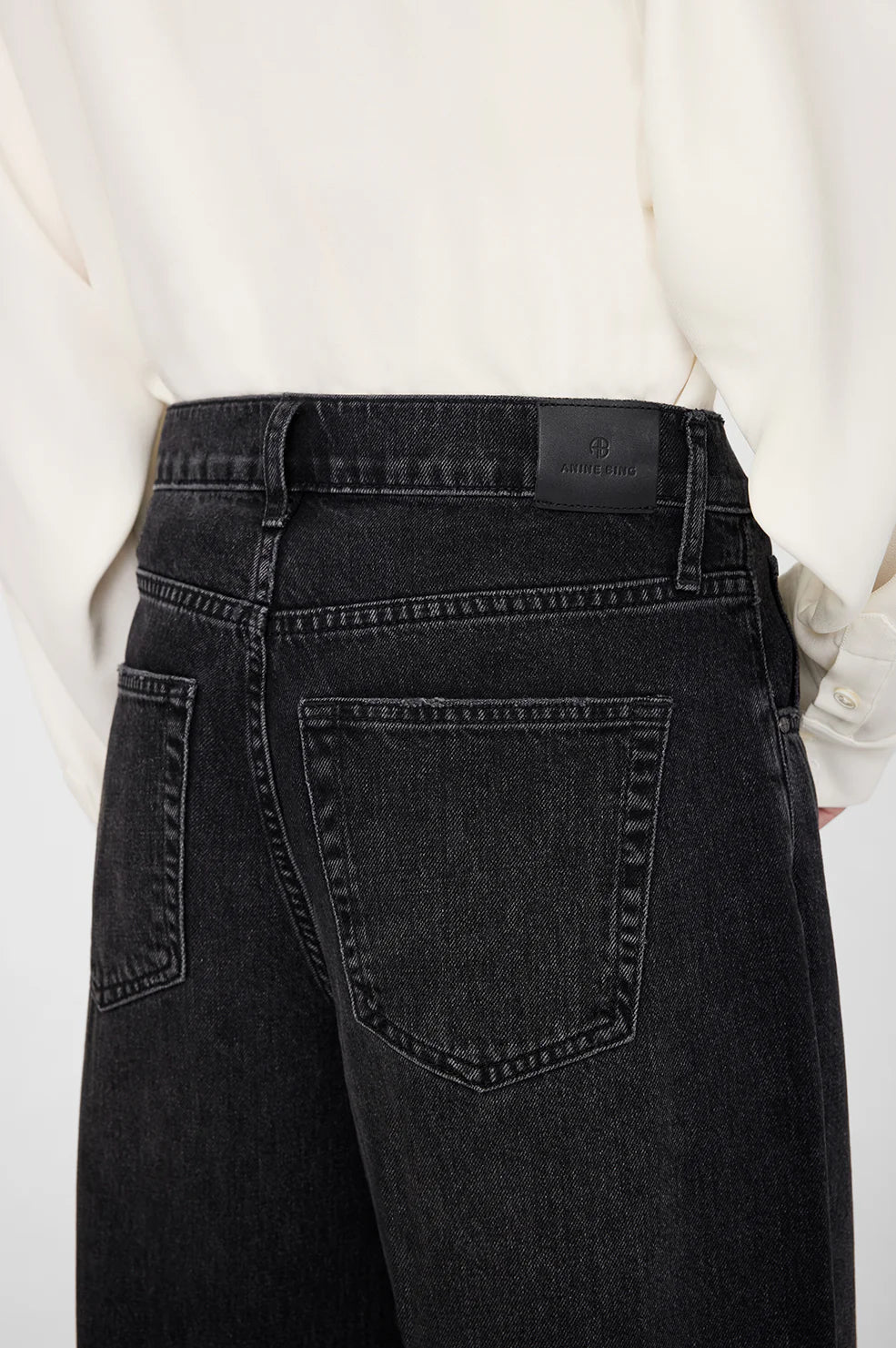 Anine Bing - Manon Wide Jean in Dark Stone Grey - Kalifornia Jean Bar