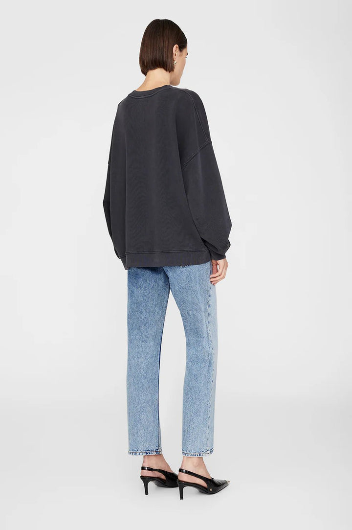 Anine Bing - Miles Sweatshirt Blur Black - Kalifornia Jean Bar Anine Bing - Miles Sweatshirt Blur Black