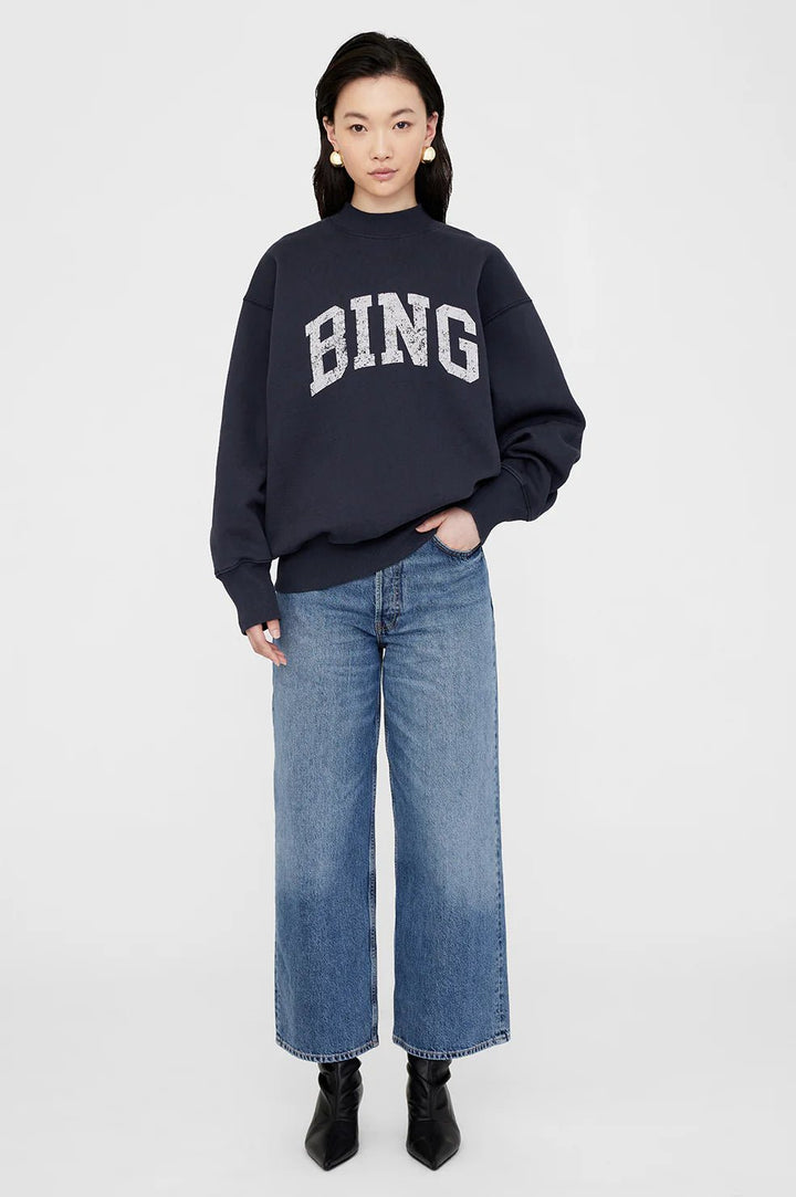 Anine Bing - Navy Bradie Bing Sweatshirt - Kalifornia Jean Bar