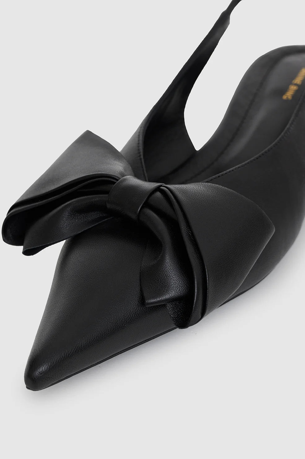 Anine Bing - Nina Slingback Flats with Bow in Black - Kalifornia Jean Bar