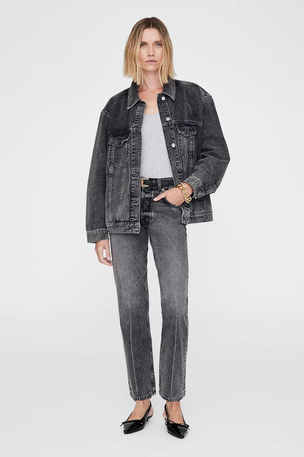 Anine Bing - Rory Jacket in Steel Grey - Kalifornia Jean Bar