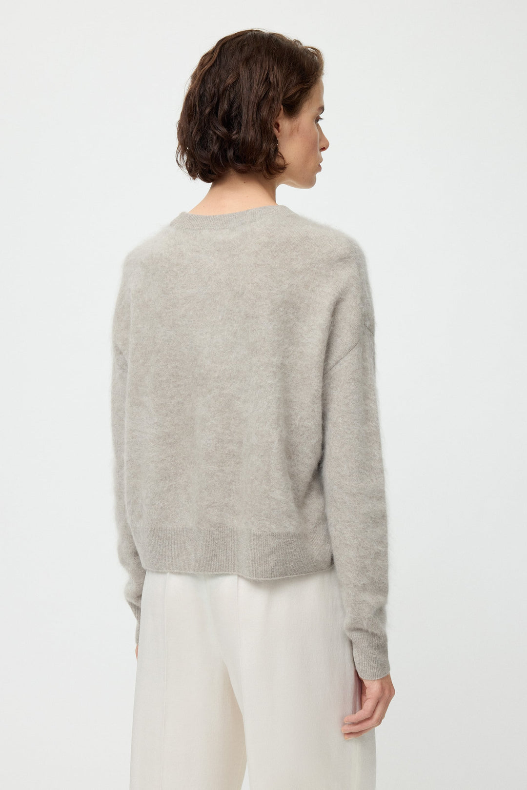Soft Goat - Argyle Crewneck Greige