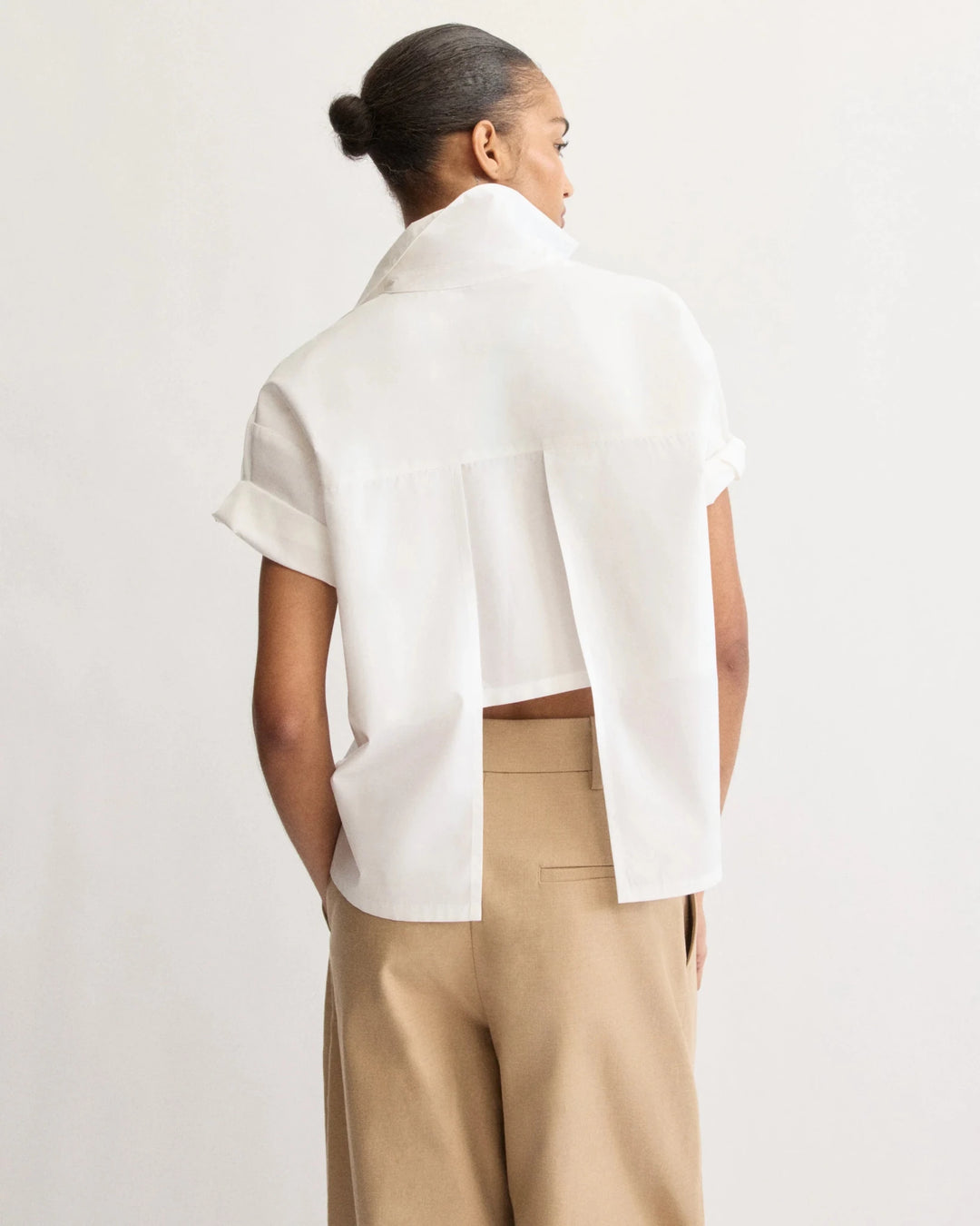 Arlo Mott - Clark Spilt Back Top in White - Kalifornia Jean Bar