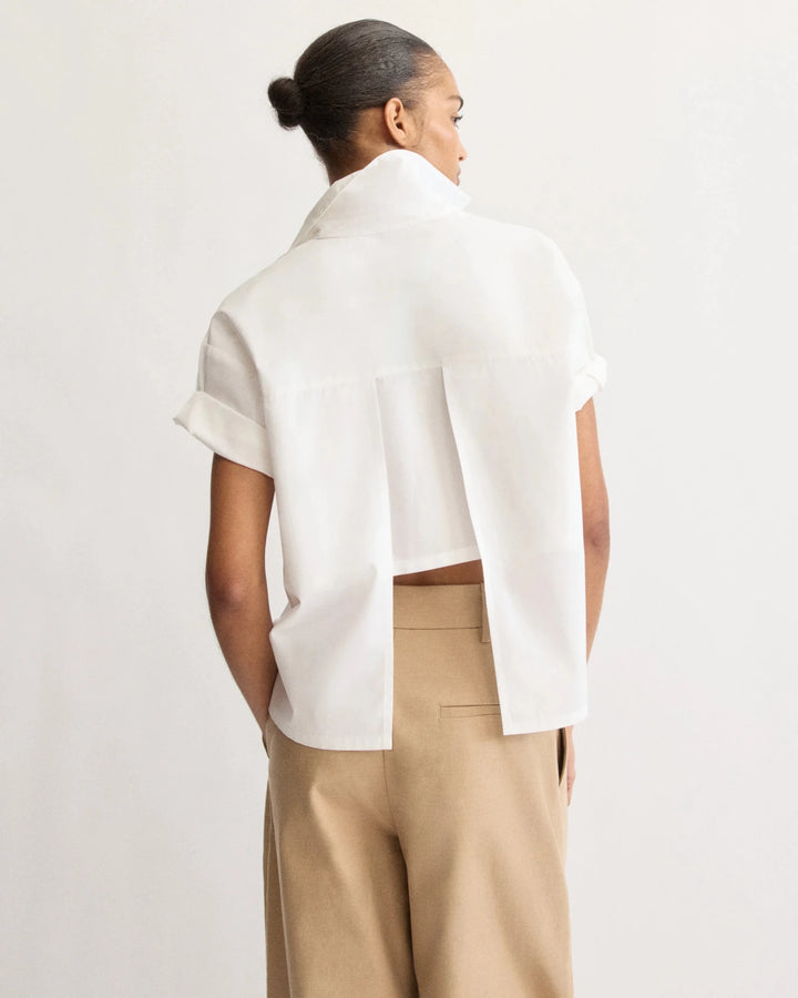 Arlo Mott - Clark Spilt Back Top in White - Kalifornia Jean Bar