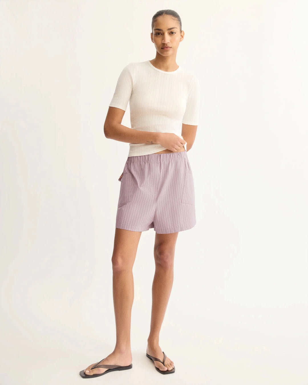 Arlo Mott - Quincy Slim Fit Tee in White - Kalifornia Jean Bar