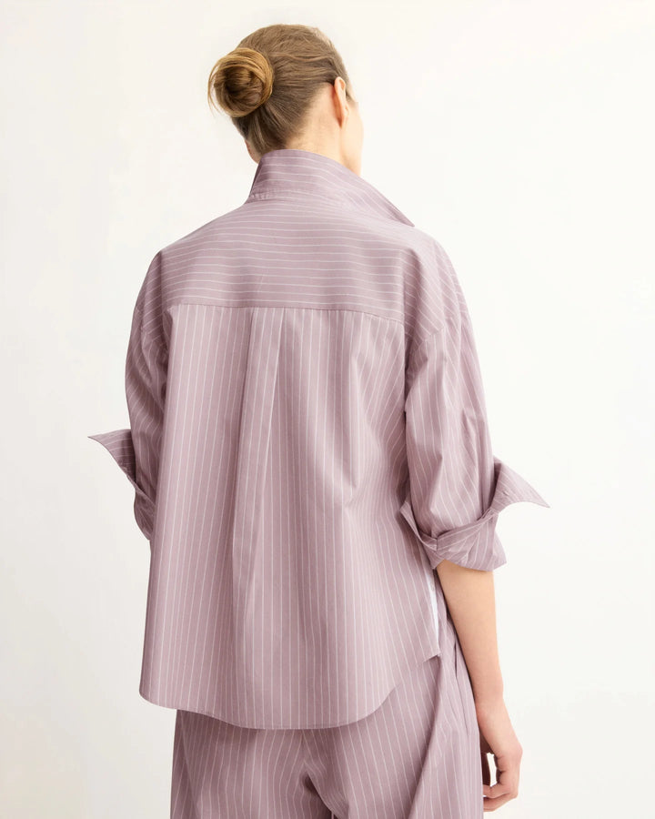 Arlo Mott - Rose Stripe Watts Side Button Shirt - Kalifornia Jean Bar