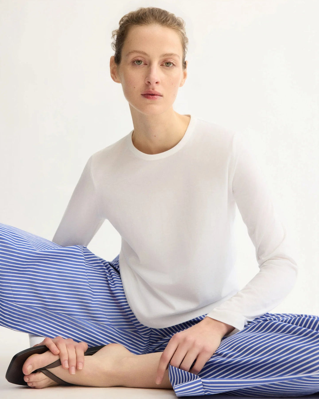 Arlo Mott - Sullivan Long Sleeve Tee White - Kalifornia Jean Bar