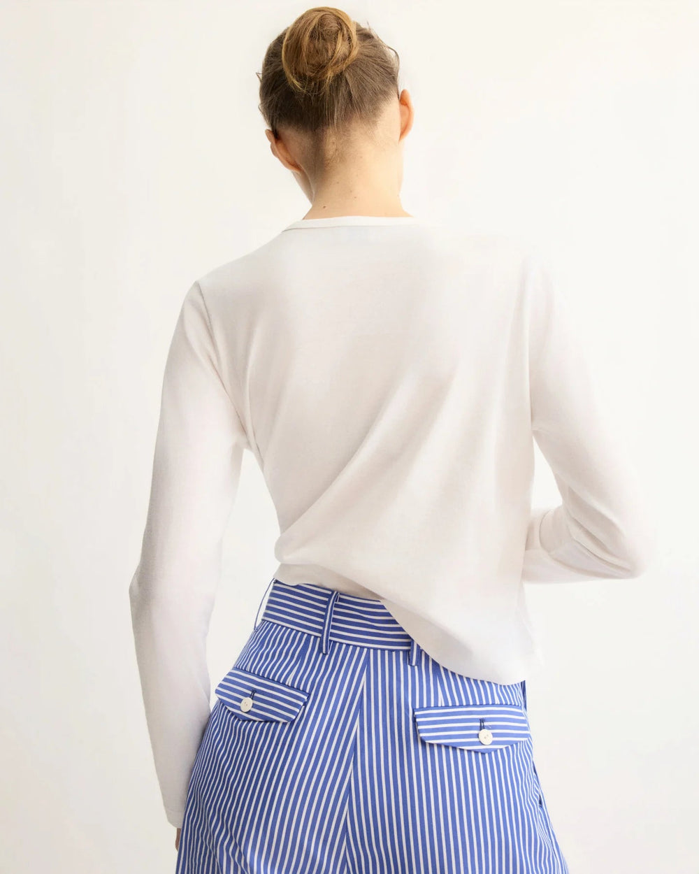 Arlo Mott - Sullivan Long Sleeve Tee White - Kalifornia Jean Bar