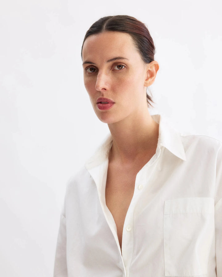 Arlo Mott - White Watts Side Button Shirt - Kalifornia Jean Bar