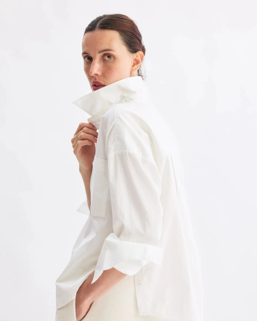 Arlo Mott - White Watts Side Button Shirt - Kalifornia Jean Bar