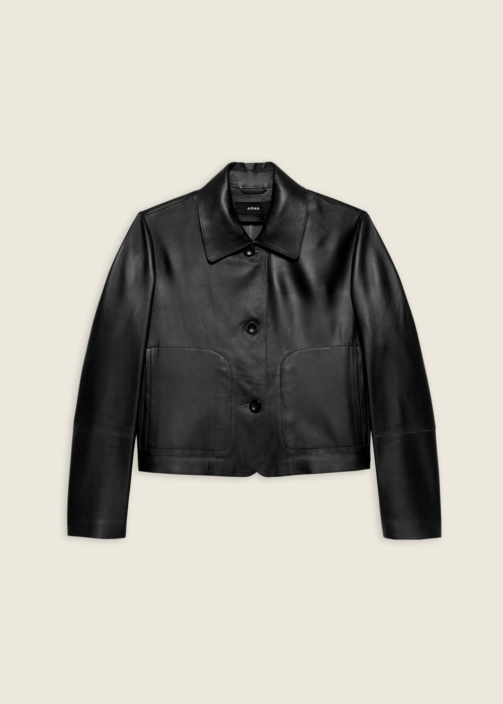 Arma - Emy Black Classic Leather Jacket - Kalifornia Jean Bar