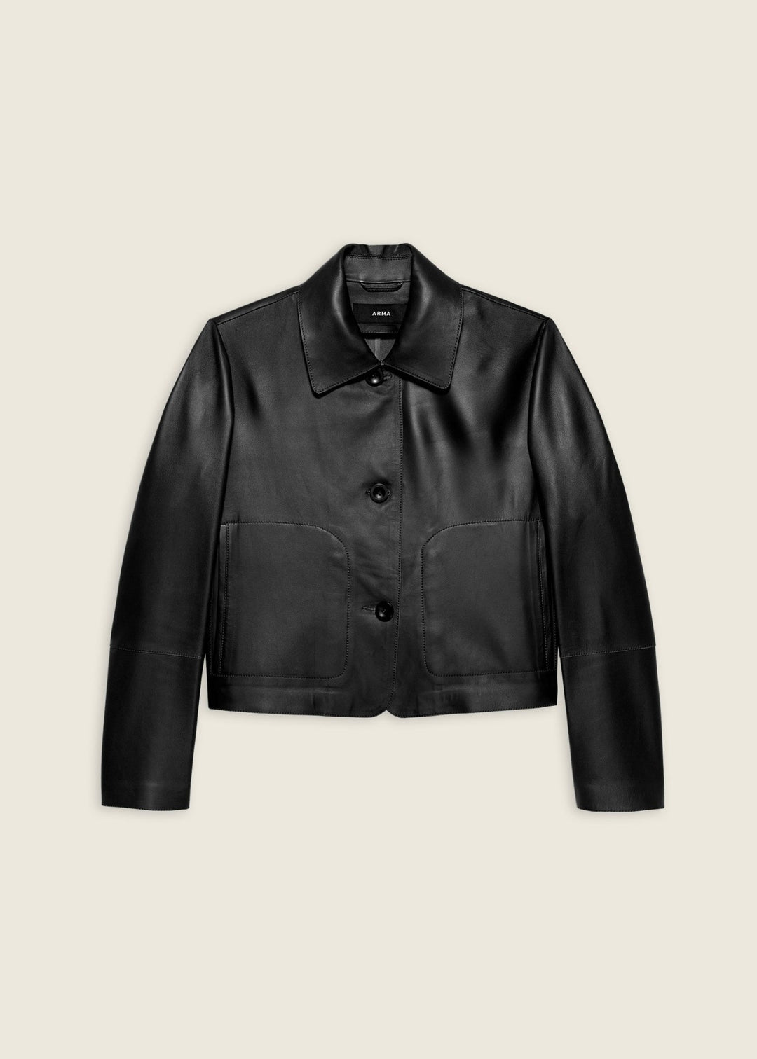 Arma - Emy Black Classic Leather Jacket - Kalifornia Jean Bar