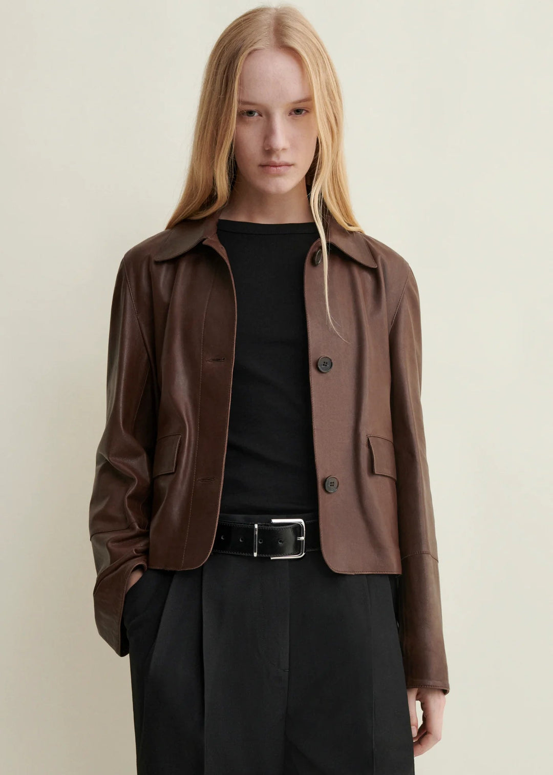 ARMA - Fem Vintage Leather Jacket Mud Brown - Kalifornia Jean Bar