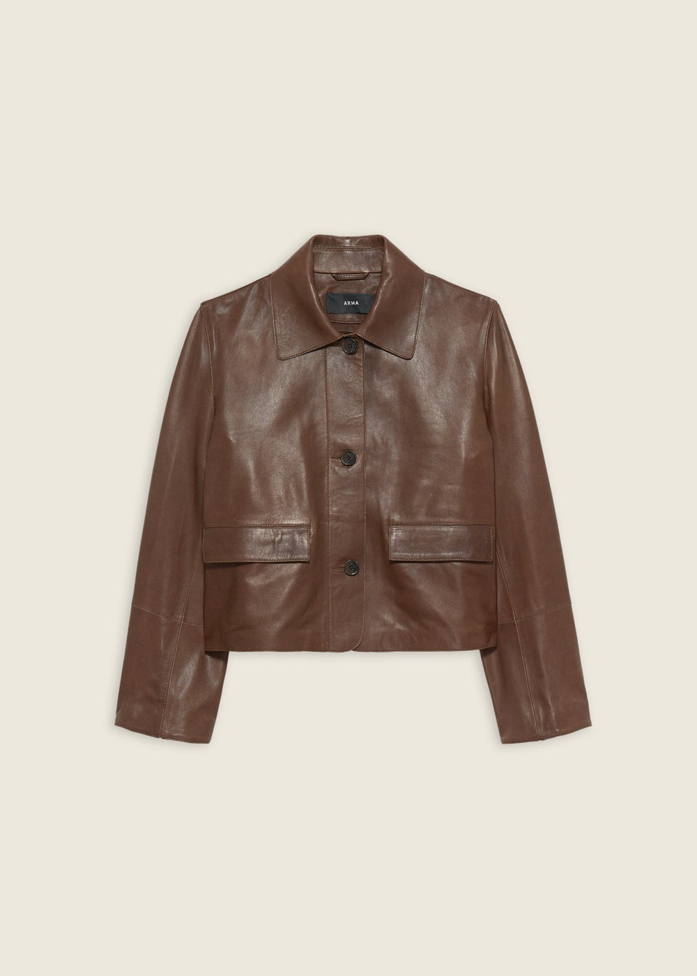 ARMA - Fem Vintage Leather Jacket Mud Brown - Kalifornia Jean Bar