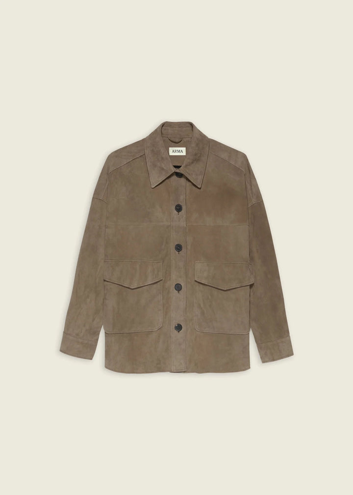 ARMA - Kaylee Suede Overshirt in Soil - Kalifornia Jean Bar