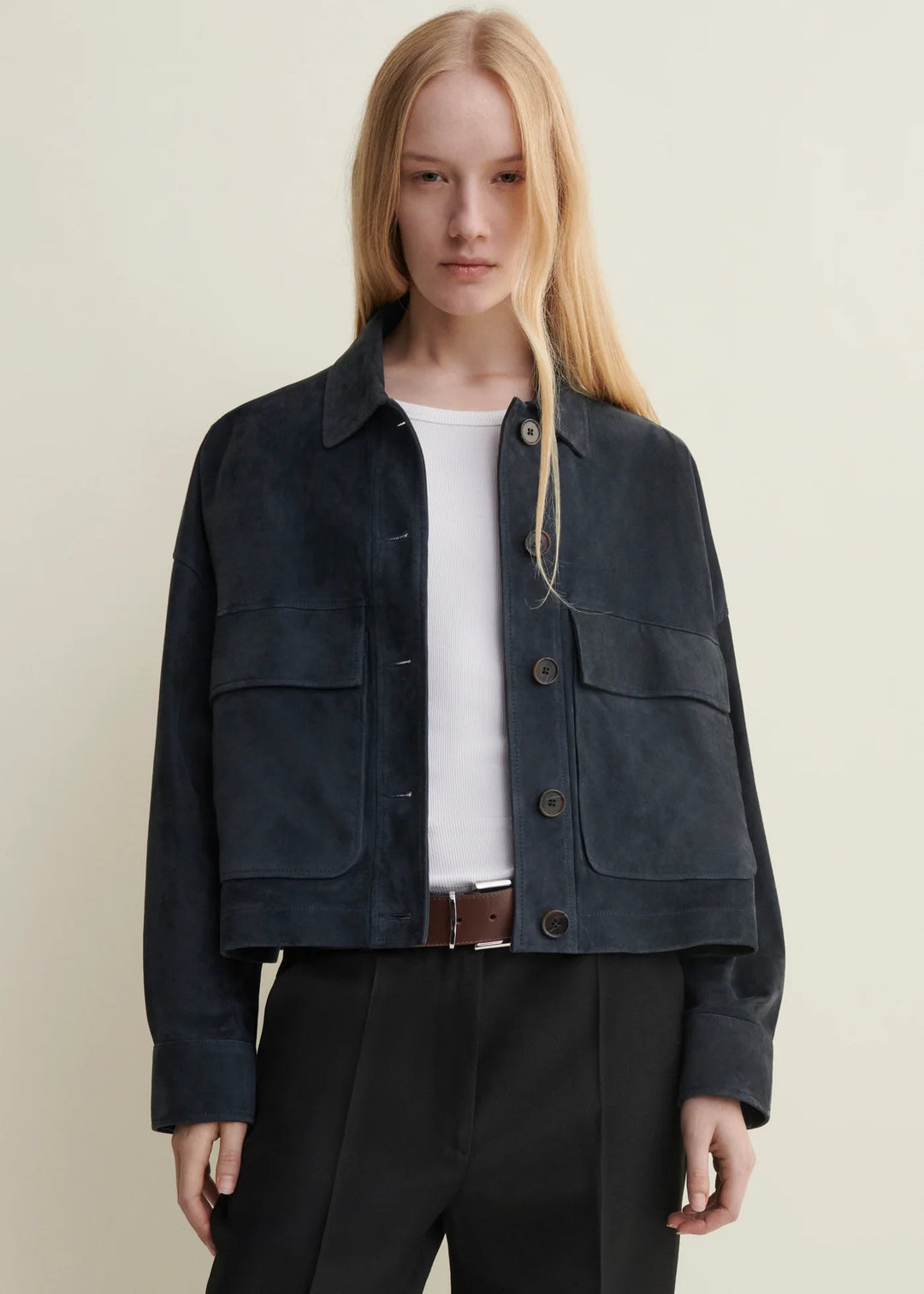 Arma - Miri Suede Jacket Dark Navy - Kalifornia Jean Bar