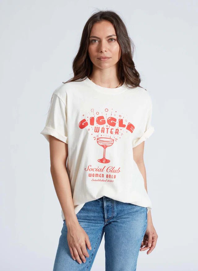 Askk NY - Boyfriend Tee Giggle Printed - Kalifornia Jean Bar