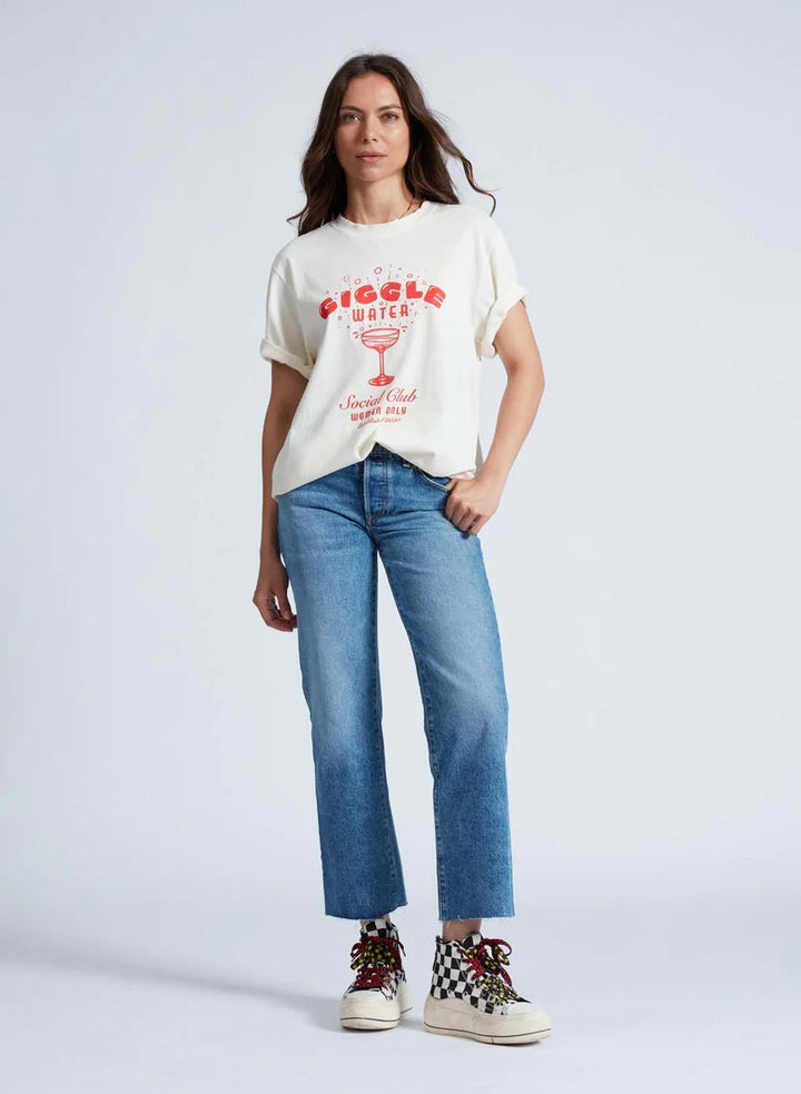 Askk NY - Boyfriend Tee Giggle Printed - Kalifornia Jean Bar