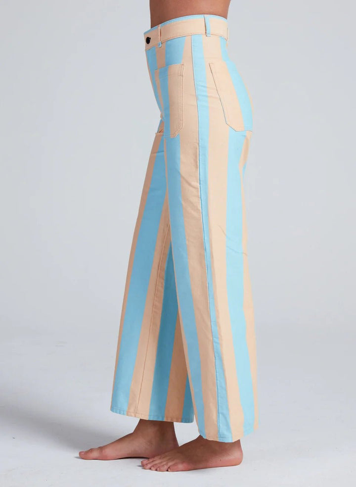 Askk NY - Cropped Sailor Pant in Palm Stripe - Kalifornia Jean Bar
