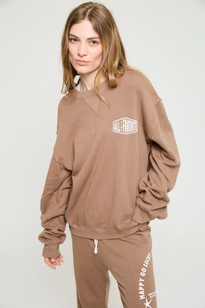 ATF - Mocha ATF Boyfriend Sweatshirt - Kalifornia Jean Bar